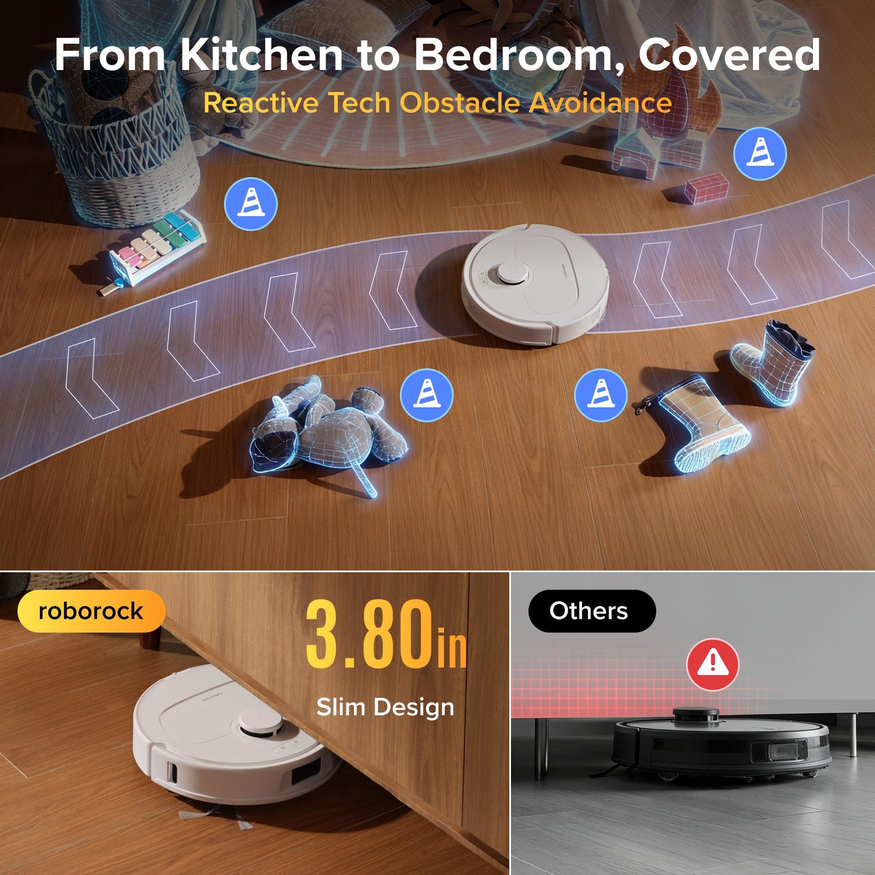 Roborock Qrevo S Pro Robot Vacuum and Mop - 18,500 Pa Suction & Multifunctional Dock