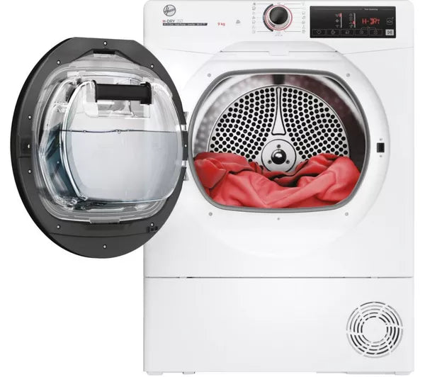 Hoover HRE H9N2TBE-80 - White 9KG Heat Pump Tumble Dryer - E Energy Rating
