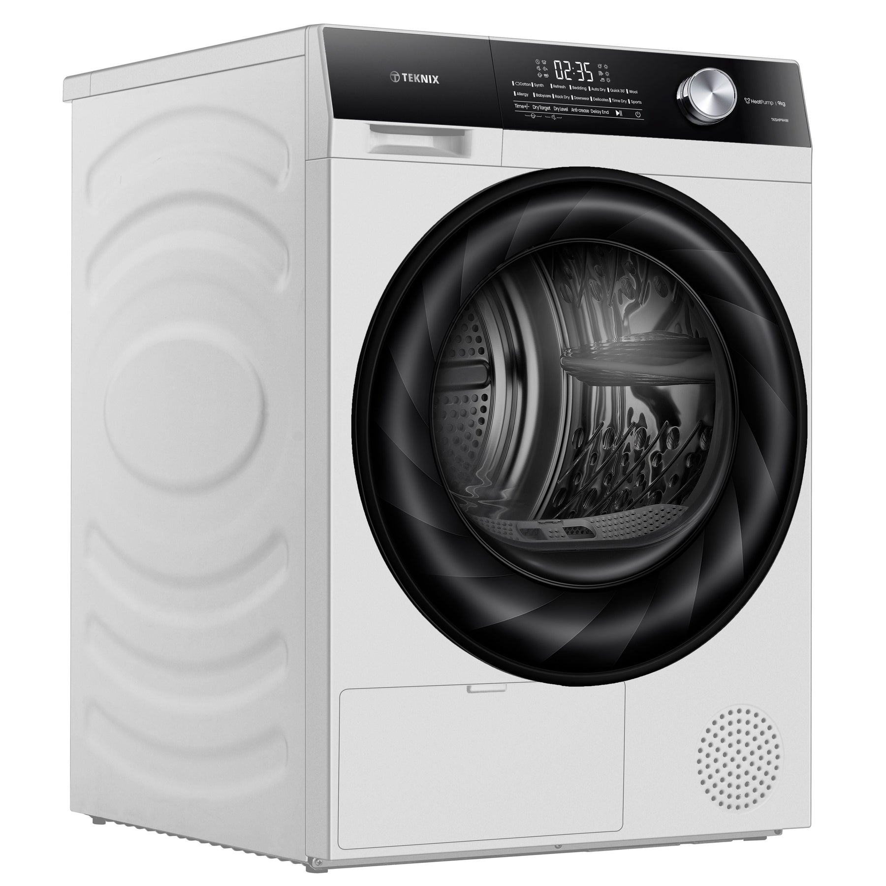 Teknix TK5HP9HW - White 9KG Heat Pump Tumble Dryer - E Energy Rating