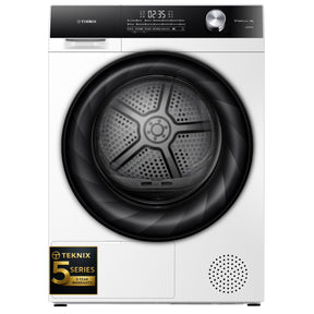 Teknix TK5HP9HW - White 9KG Heat Pump Tumble Dryer - E Energy Rating