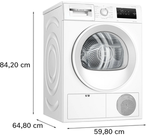 Bosch Series 4 WTH85225GB - White 8KG Heat Pump Condenser Dryer - A++ energy