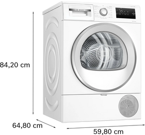 Bosch Series 4 WTH85226GB - White 8KG Tumble Dryer - Heat Pump - E Energy Rating