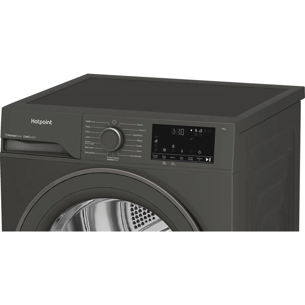 Hotpoint C HD 93M GG UK - Graphite 9KG Heat Pump Tumble Dryer - Cold Guard - Front Loading