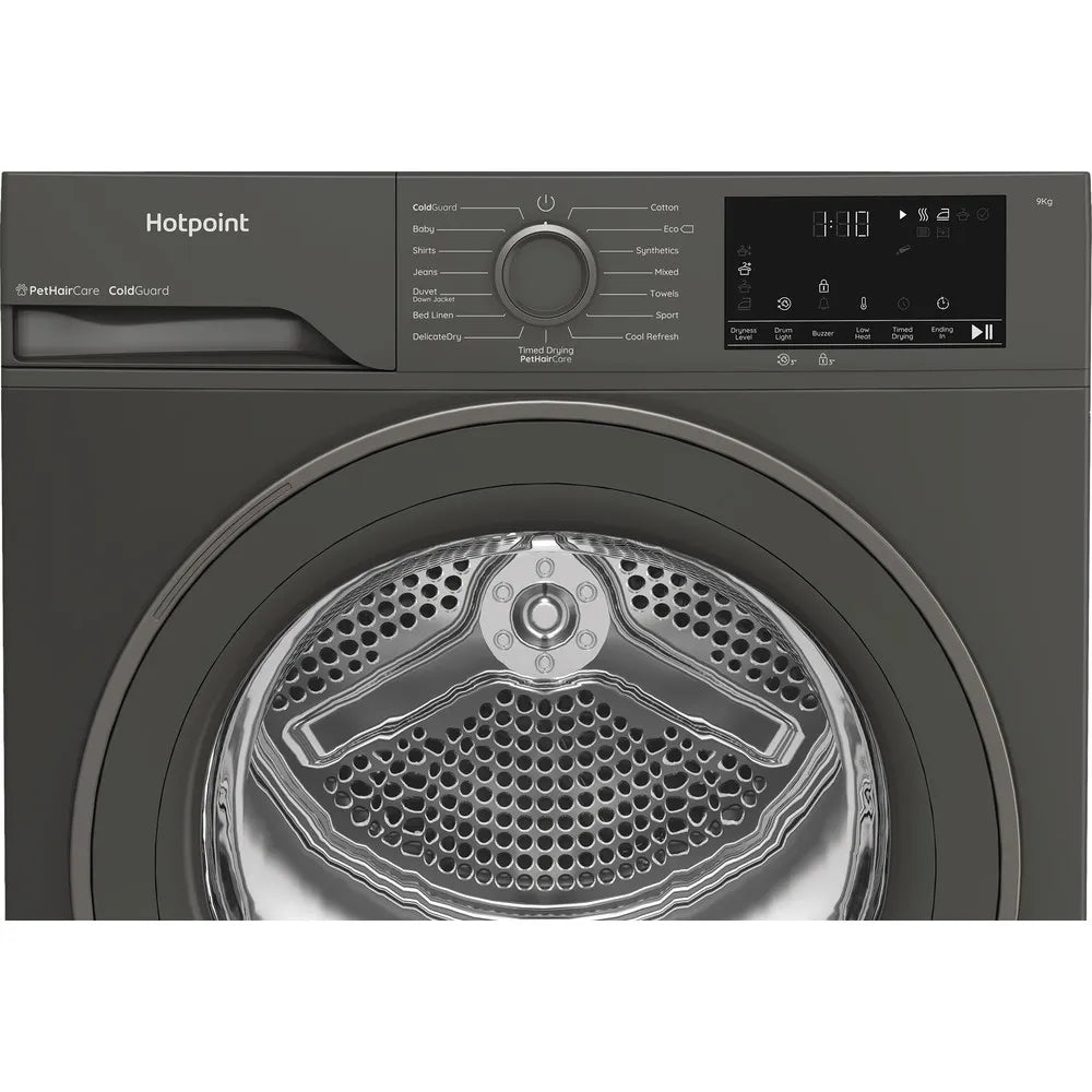 Hotpoint C HD 93M GG UK - Graphite 9KG Heat Pump Tumble Dryer - Cold Guard - Front Loading