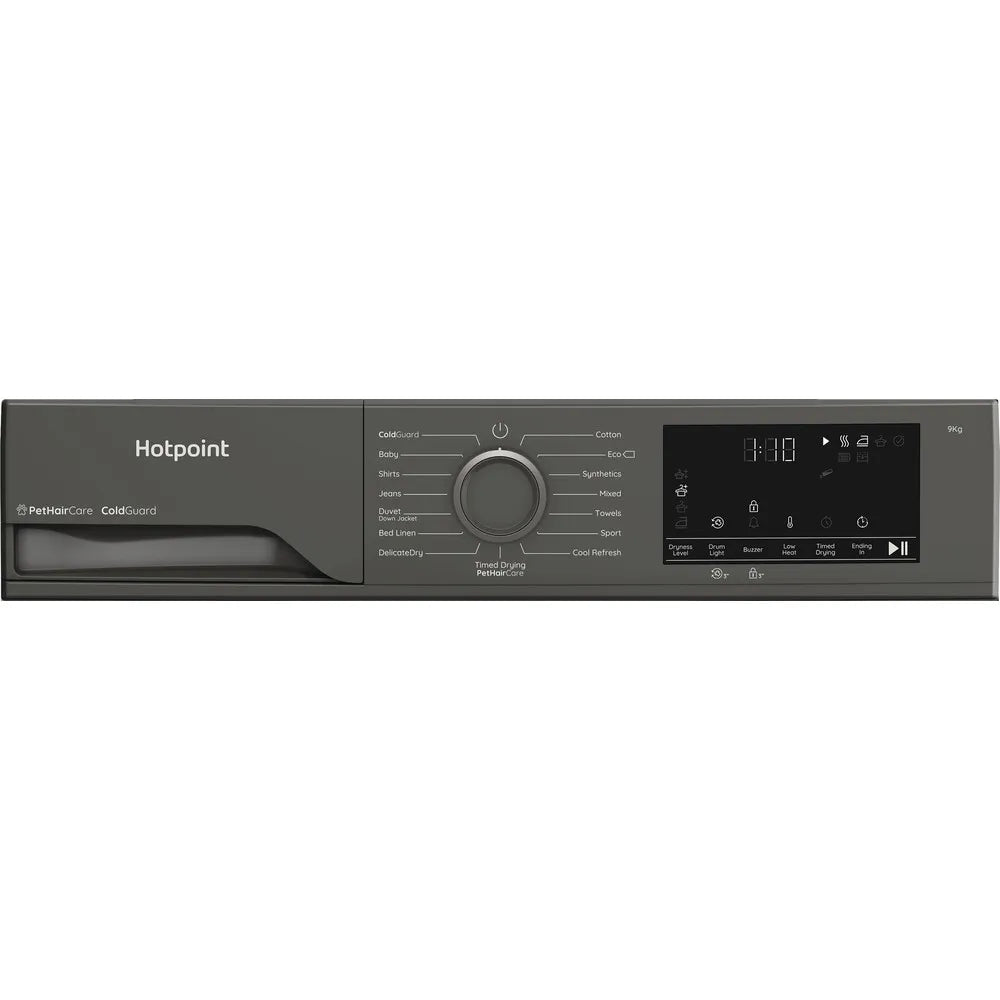 Hotpoint C HD 93M GG UK - Graphite 9KG Heat Pump Tumble Dryer - Cold Guard - Front Loading