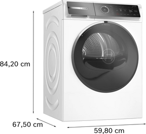 Bosch Series 8 WRB247C9GB - White 9KG Heat Pump Tumble Dryer - A+++ Energy