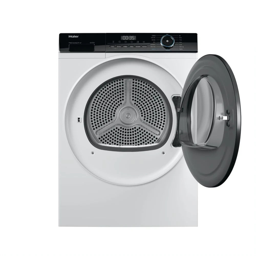 Haier HD80-A2939 - White 8KG Heat Pump Tumble Dryer - D Energy Rating