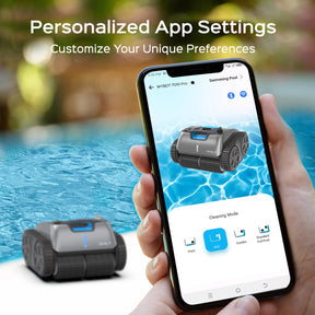 Wireless Robot Vacuum Pool Cleaner WYBOT C1PRO Rechargeable Clean Walls Background Cleaning 150Mins Running Time