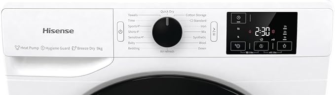 Hisense DHGC903 - White 9KG Tumble Dryer - Heat Pump - A++ Energy Rating