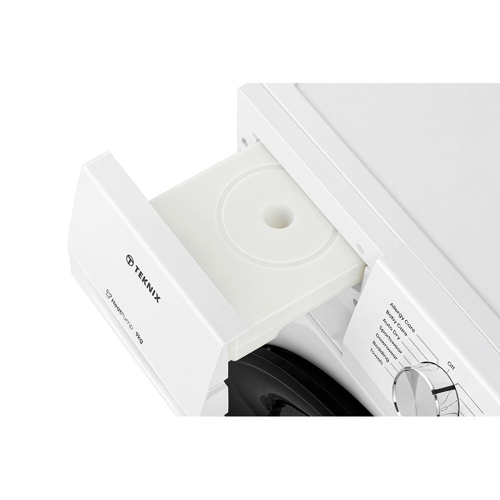 Teknix TKHP9HW - White 9KG Heat Pump Condenser Dryer - E energy