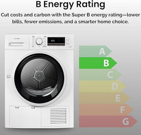 Teknix TKCLED8W - White 8KG Condenser Tumble Dryer - B Energy Rated