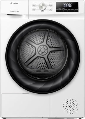 Teknix TKHP9HW - White 9KG Heat Pump Condenser Dryer - E energy
