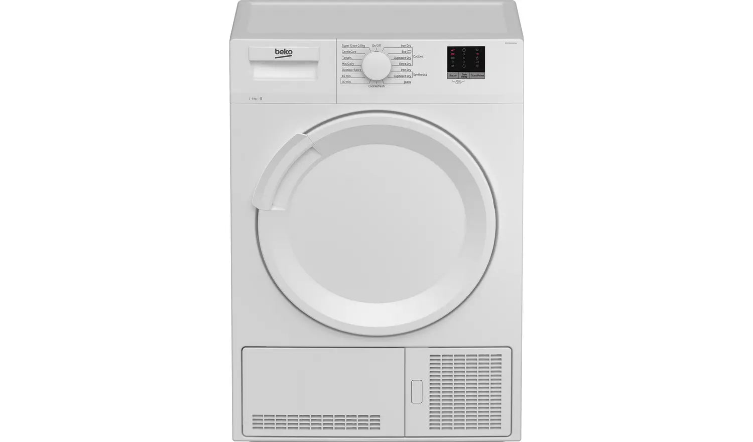Beko DTLCE90051W - White 9KG Condenser Tumble Dryer - B Energy Rating - Sensor Dry