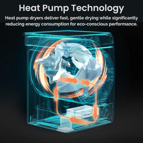 Teknix TK5HP9HS - Titanium 9KG Tumble Dryer - Heat Pump - E Energy Rating