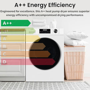 Teknix TK3HP10XW - White 10KG Heat Pump Tumble Dryer - E Energy Rating