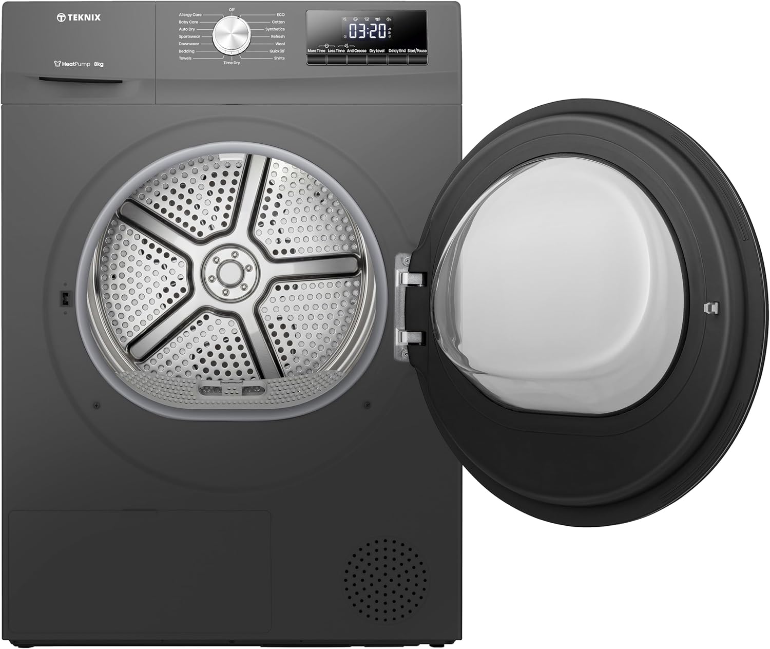 Teknix TKHP8HS - Titanium 8KG Heat Pump Tumble Dryer - E Energy