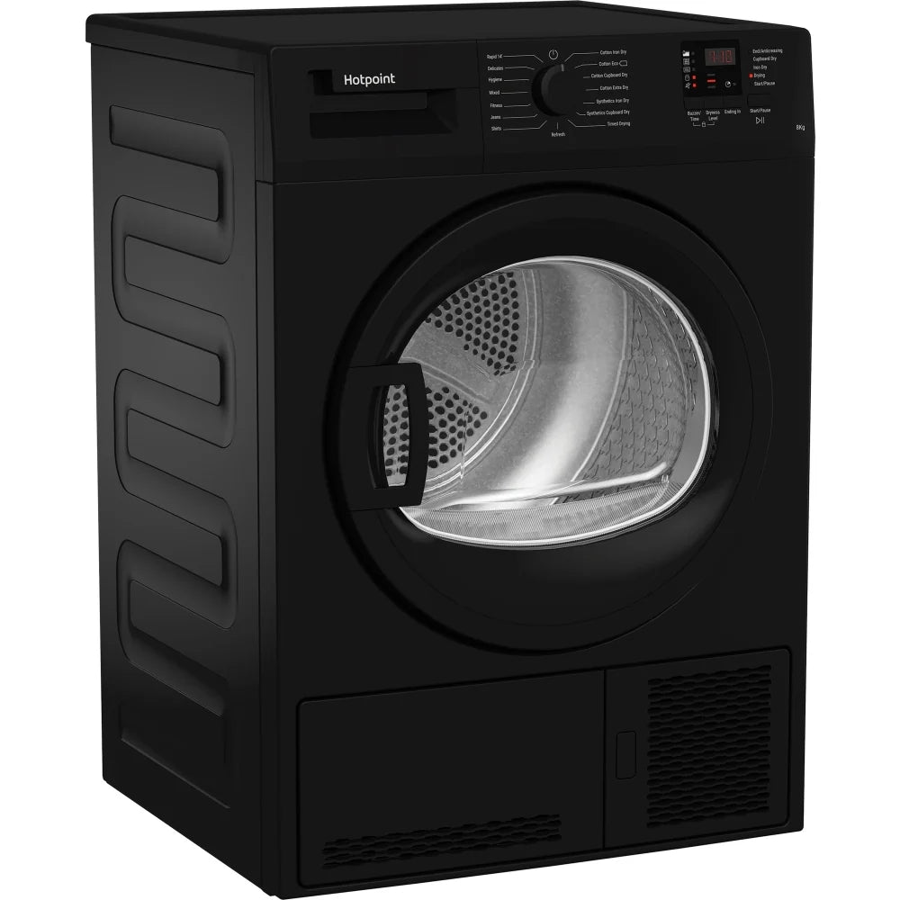 Hotpoint C HD C82 BBGD UK - Black 8KG Tumble Dryer - B Energy Rating