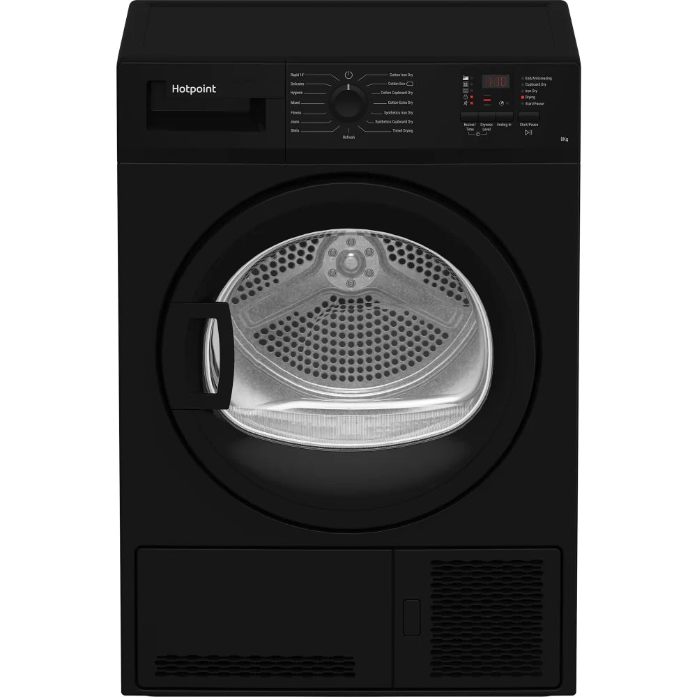 Hotpoint C HD C82 BBGD UK - Black 8KG Tumble Dryer - B Energy Rating