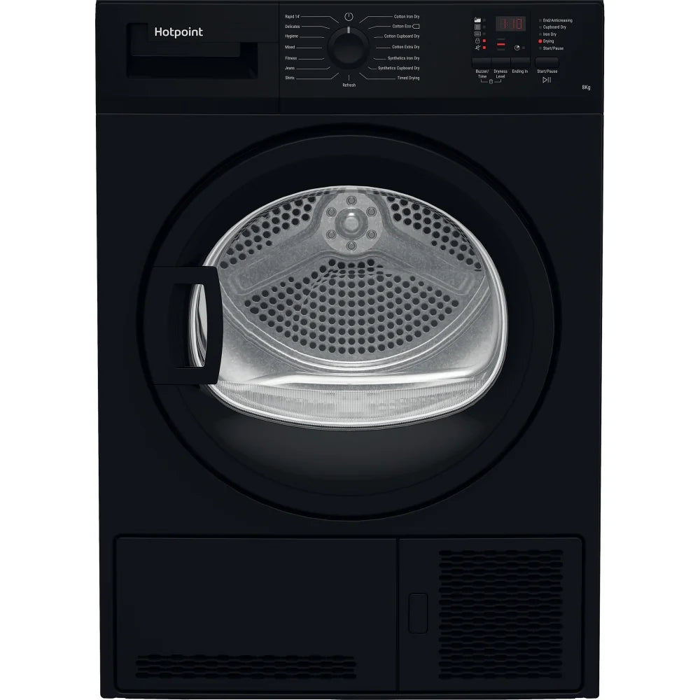 Hotpoint C HD C82 BBGD UK - Black 8KG Tumble Dryer - B Energy Rating