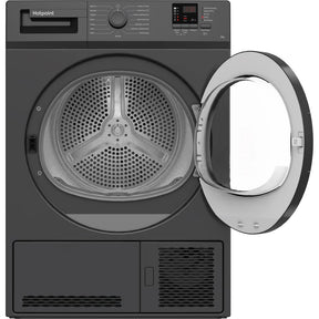 Hotpoint C HD C82 GGGD UK - Graphite 8KG Condenser Tumble Dryer - 15 Programs - B Energy Rating