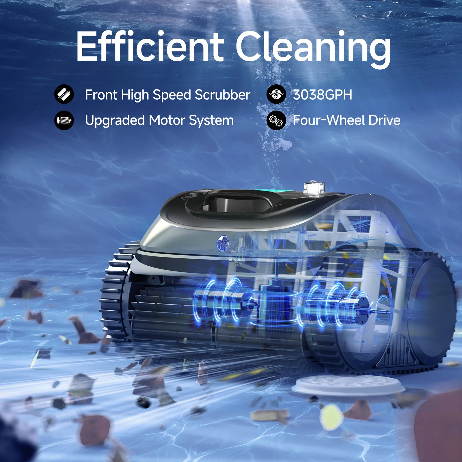 Smart Cordless Pool Robot for Effortless Daily Cleaning WYBOT C1  with APP