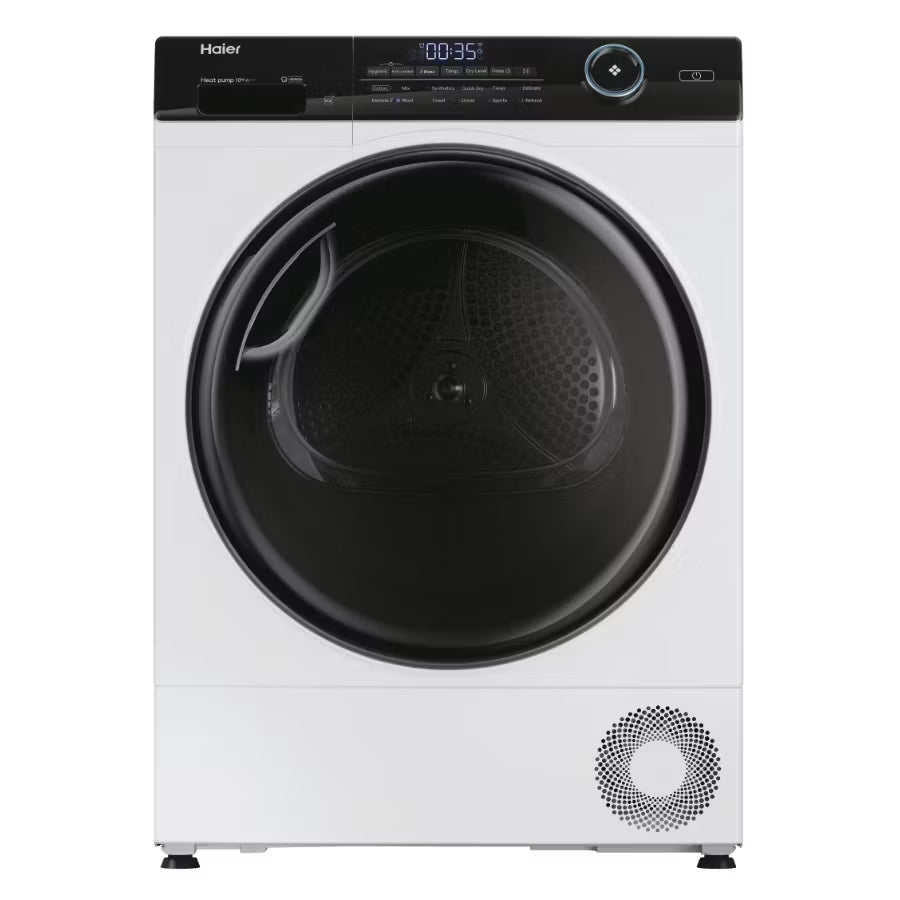 Haier HD100-A3959E-UK - White 10KG Heat Pump Tumble Dryer - A+++ Energy