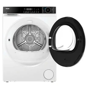 Haier HD120-E357U1-UK - White 12KG Heat Pump Condenser Dryer - D Energy Rating