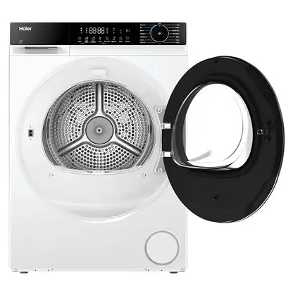 Haier HD120-E357U1-UK - White 12KG Heat Pump Condenser Dryer - D Energy Rating