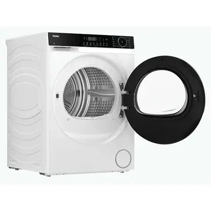 Haier HD120-E357U1-UK - White 12KG Heat Pump Condenser Dryer - D Energy Rating