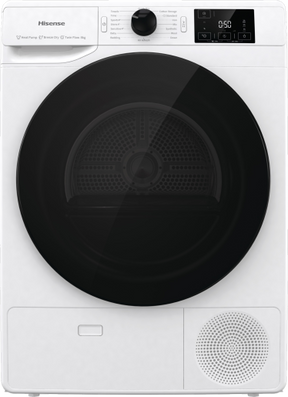 Hisense DHGE8043 - White 8KG Tumble Dryer - Condenser with Heat Pump - A+++ Energy Rating