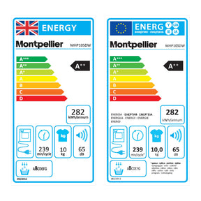 Montpellier MHP10SDW - White 10KG Heat Pump Tumble Dryer - A++ Energy