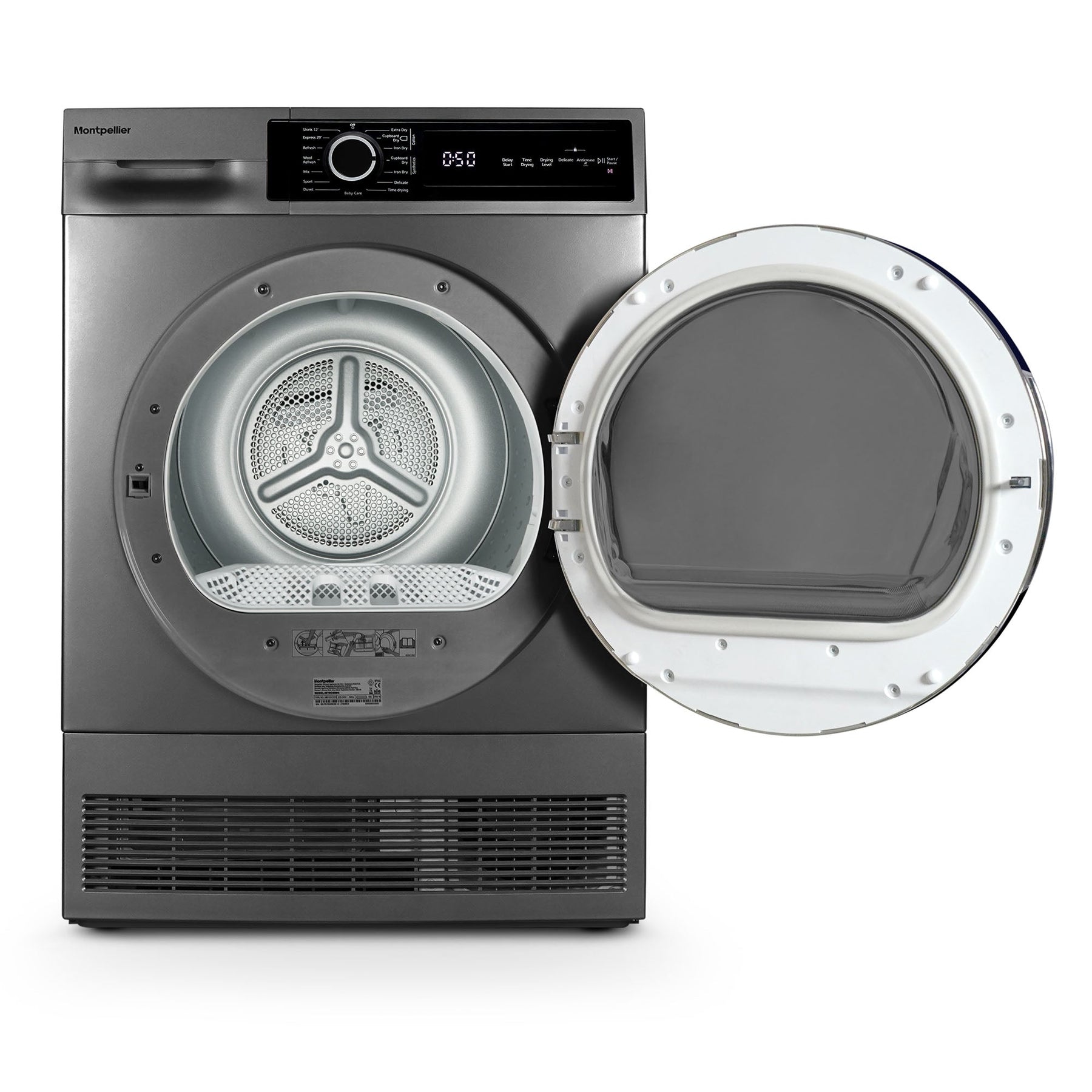 Montpellier MTDC8SDS - Silver 8KG Condenser Tumble Dryer - B energy