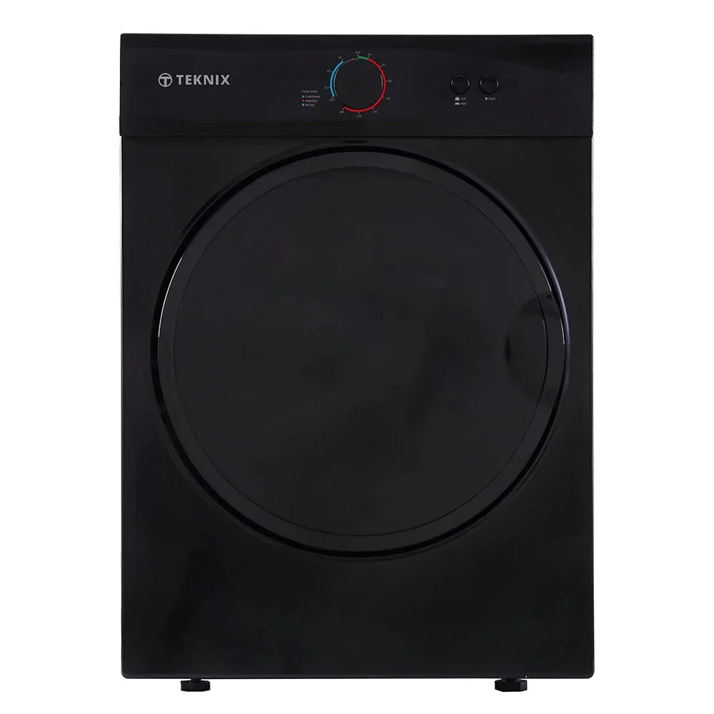 Teknix TKV3B - Black 3KG Tumble Dryer - Vented - C Energy