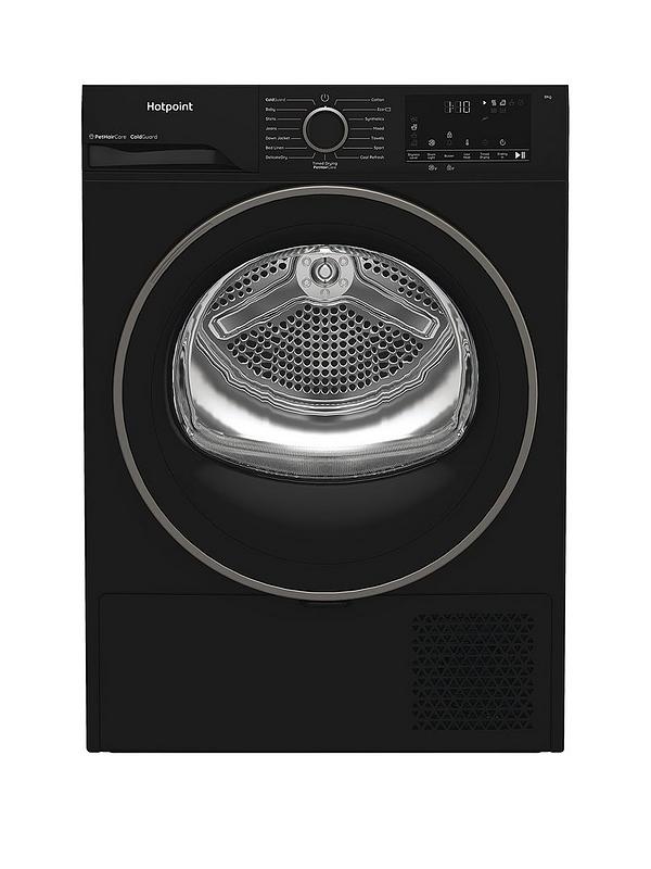 Hotpoint C HSD 82M BB UK - Black 8KG Heat Pump Tumble Dryer - Cold Guard - G Energy