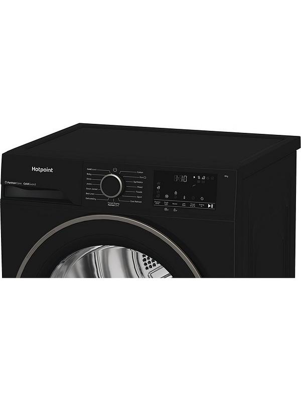 Hotpoint C HSD 82M BB UK - Black 8KG Heat Pump Tumble Dryer - Cold Guard - G Energy