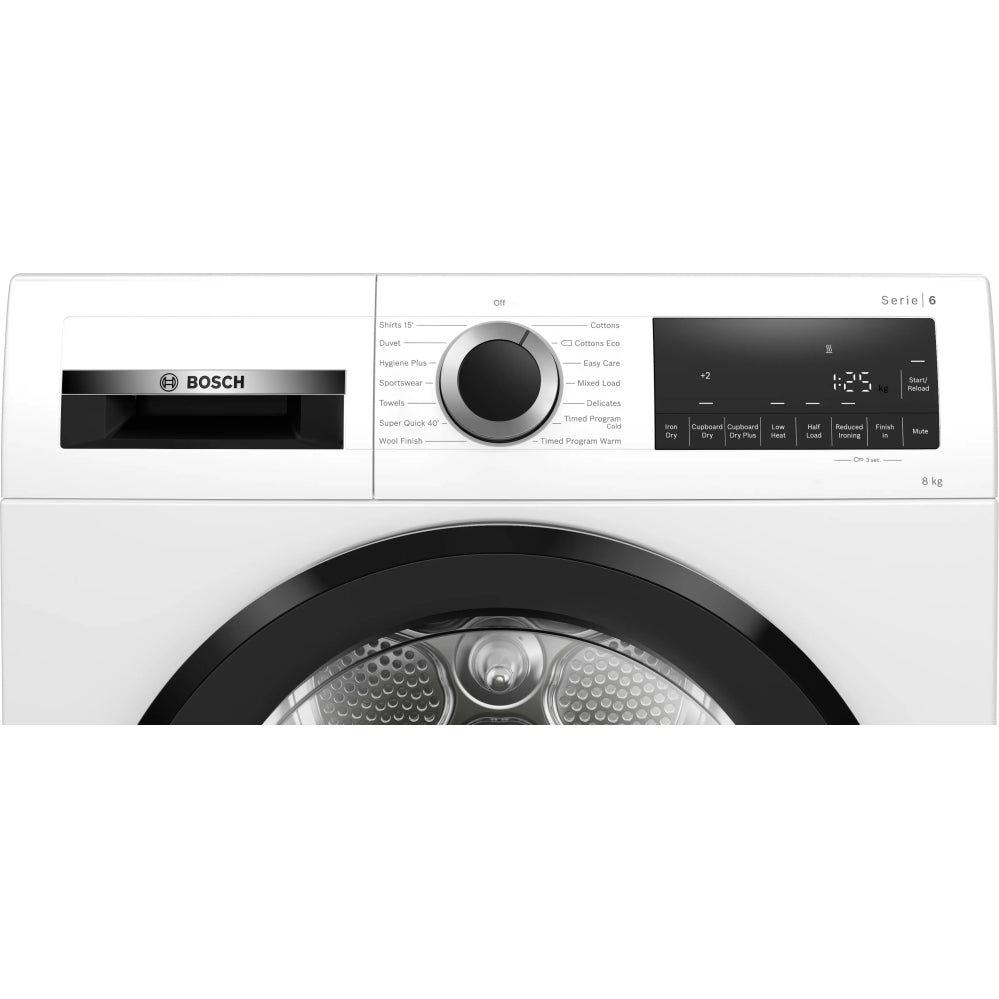 Bosch Series 6 WPG23108GB - White 8KG Condenser Tumble Dryer - B energy