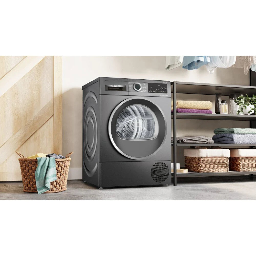 Bosch Series 6 WQG245R2GB - Graphite 9KG Heat Pump Tumble Dryer - A+++ Energy Rating