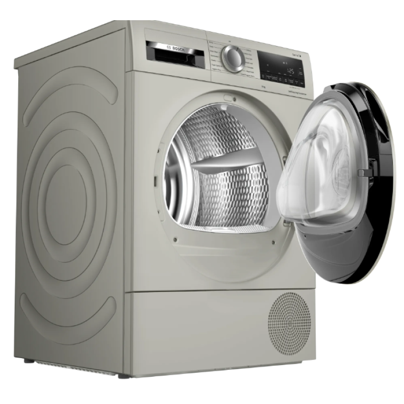 Bosch Series 6 WQG245S9GB - Silver 9KG Heat Pump Condenser Dryer, - A++ energy