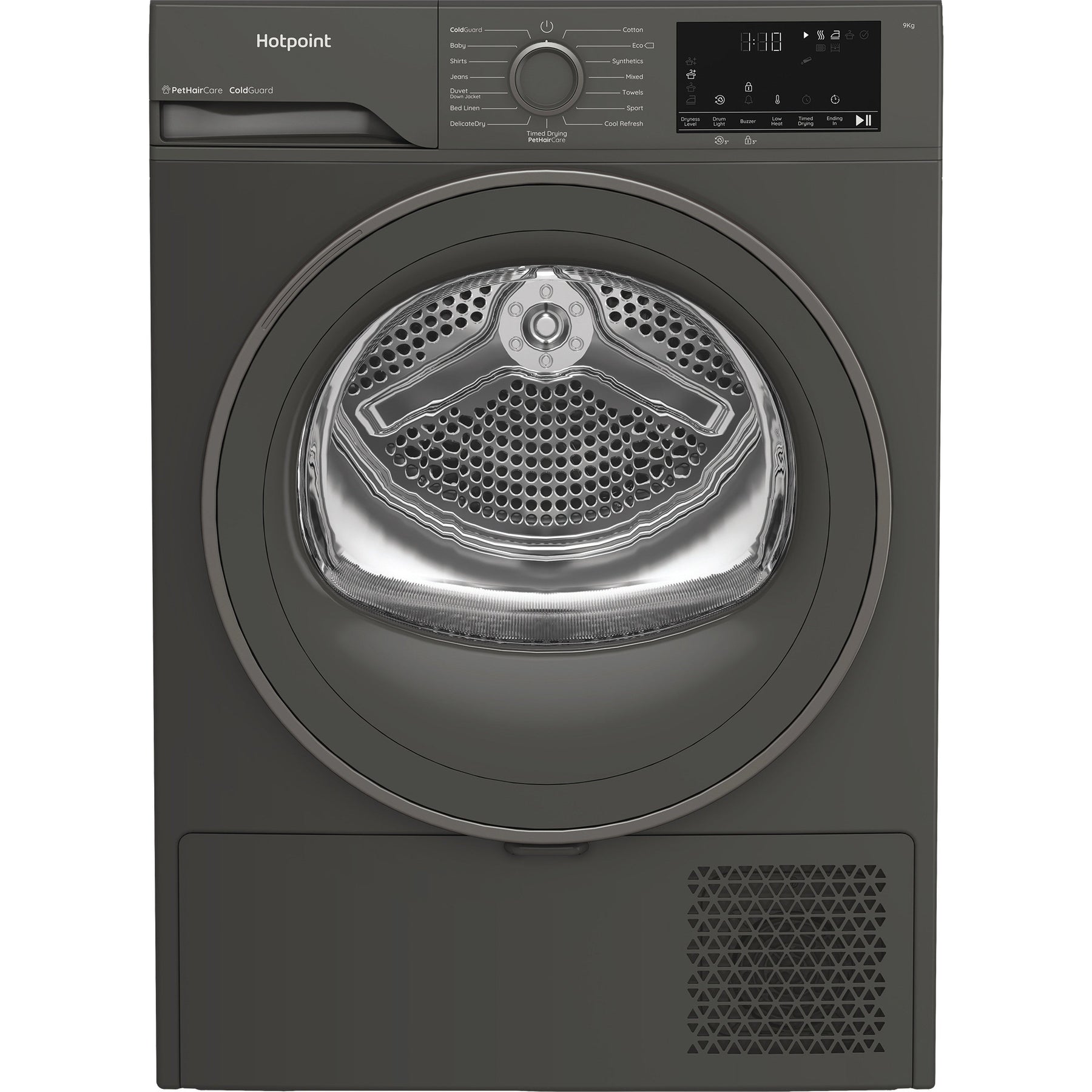 Hotpoint C HD 93M GG UK - Graphite 9KG Heat Pump Tumble Dryer - Cold Guard - Front Loading