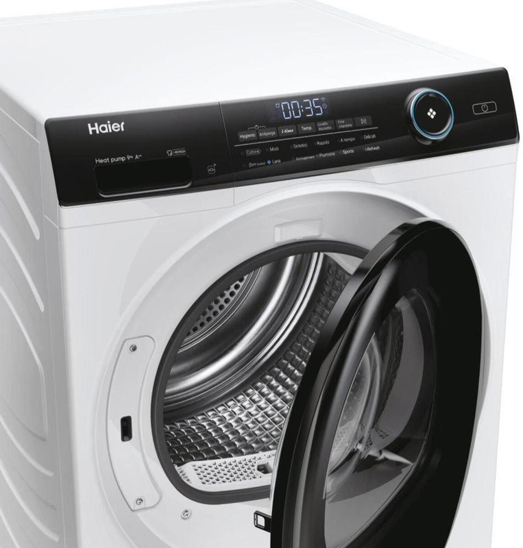Haier HD90-A3959 - White Heat Pump Tumble Dryer - 9KG - A+++ Energy
