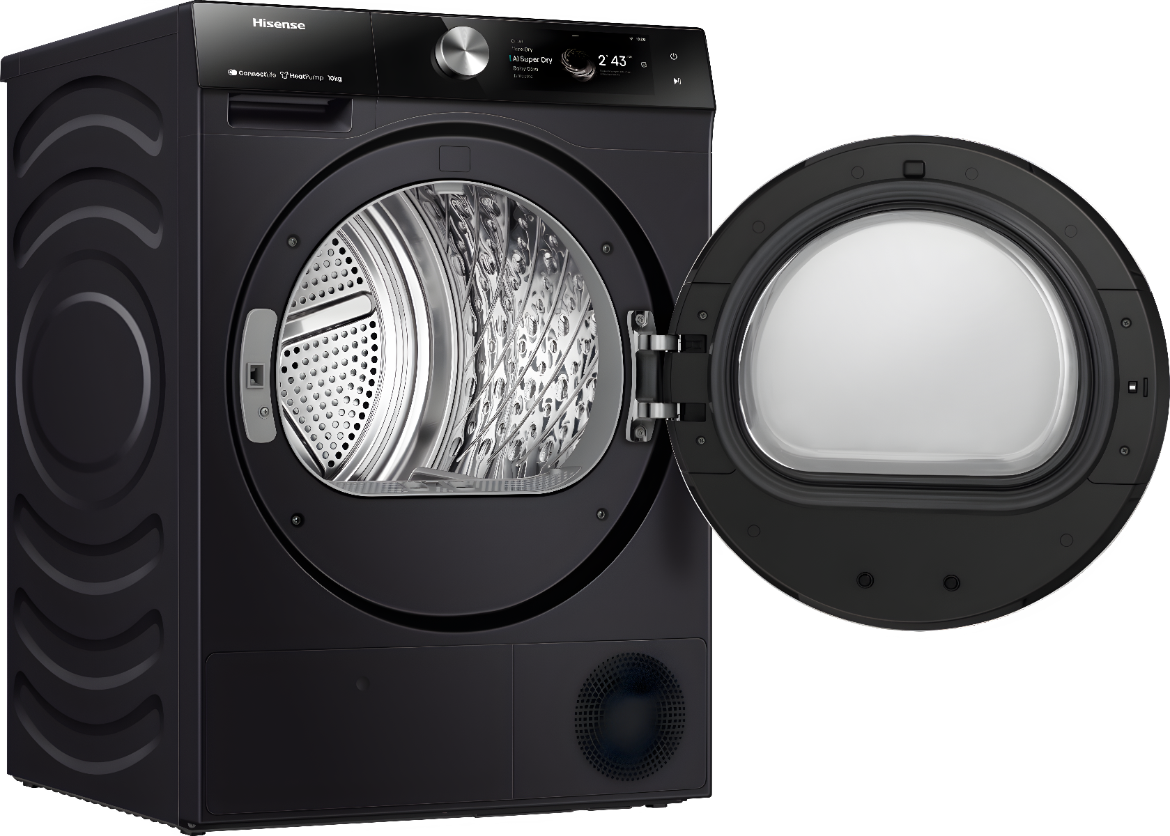 Hisense DH7S107BB - Black 10KG Heat Pump Tumble Dryer - B Energy