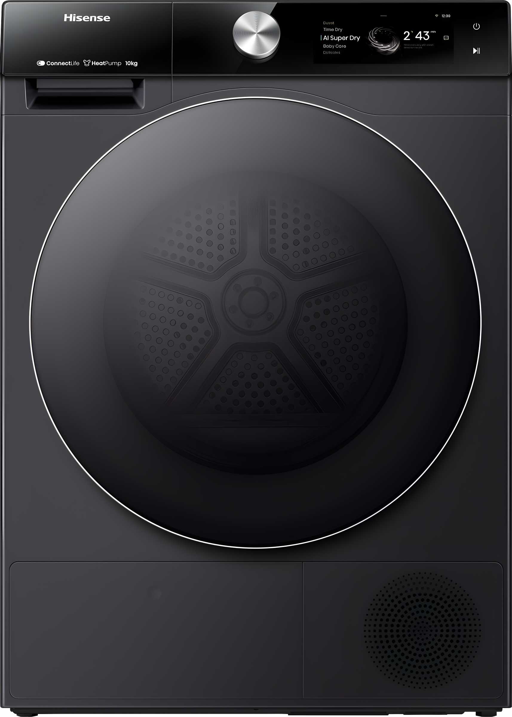 Hisense DH7S107BB - Black 10KG Heat Pump Tumble Dryer - B Energy