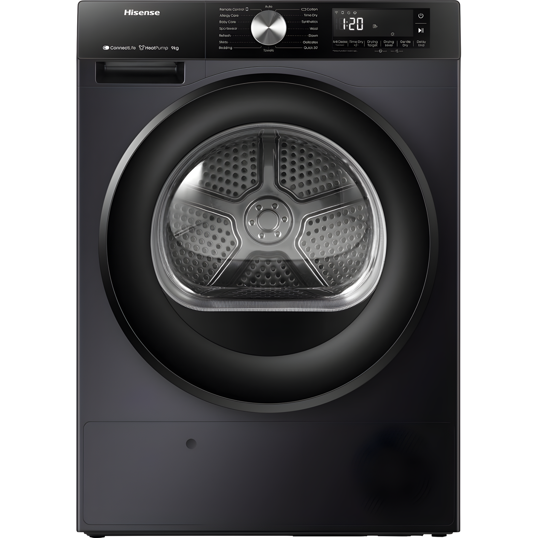 Hisense DH3S902BB3 - Black 9KG Heat Pump Tumble Dryer - B Energy Rating