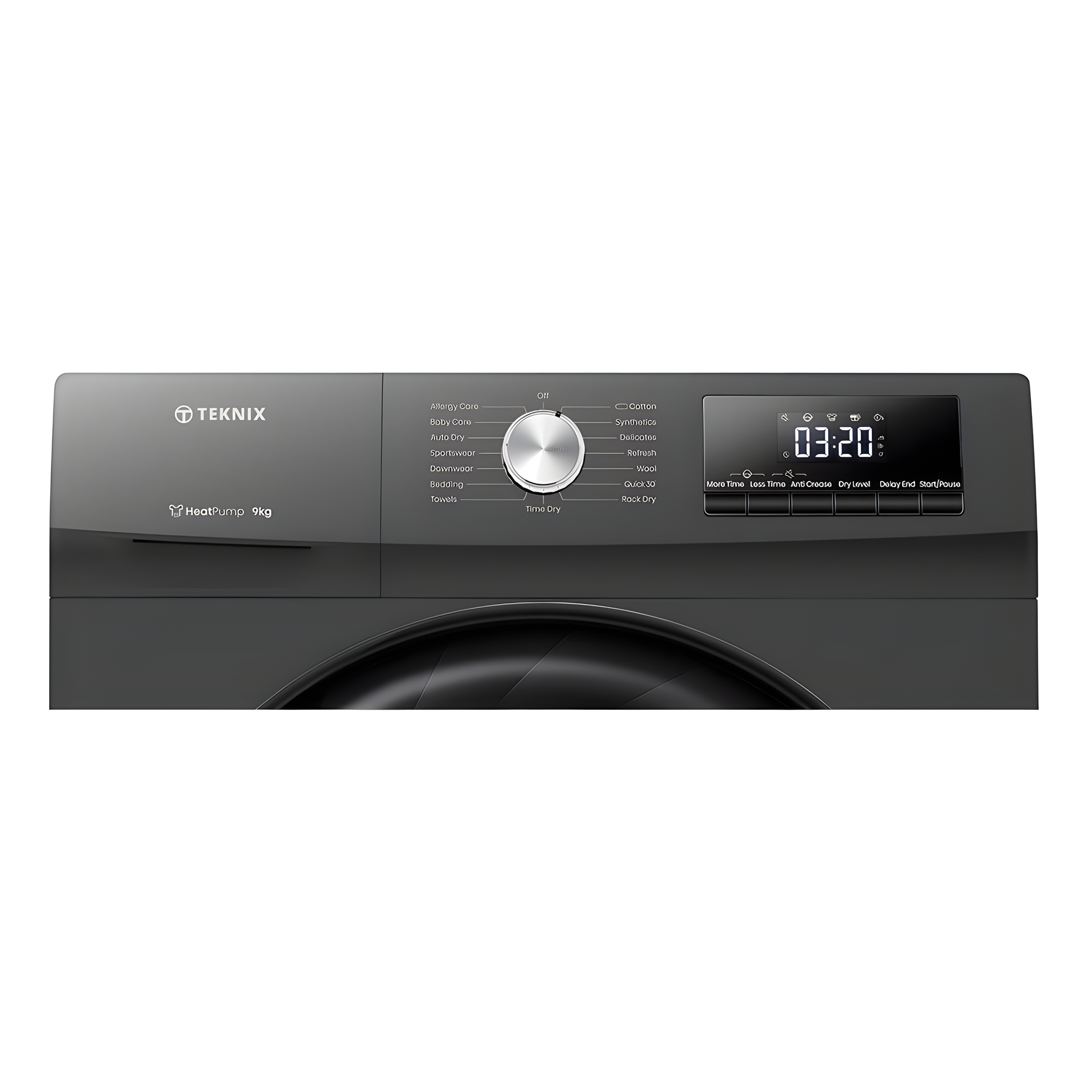 Teknix TKHP9HS Titanium Freestanding 9kg Heatpump Dryer - E Rated