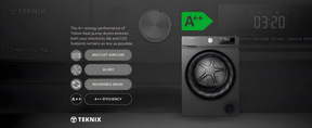 Teknix TK2HP9HS - Titanium 9KG Heat Pump Tumble Dryer - E Energy