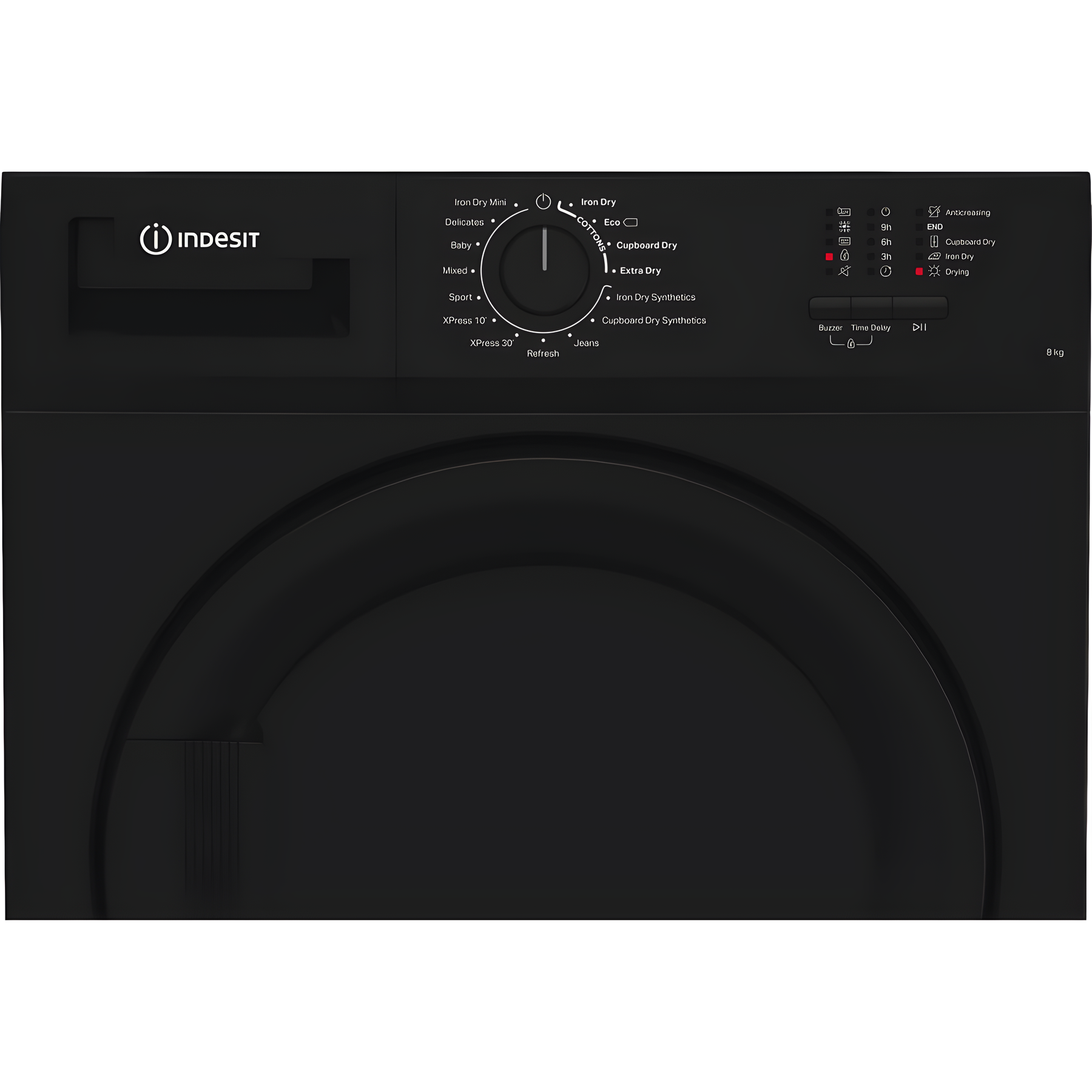 Indesit C YD C82 BBGL UK - Black 8KG Condenser Tumble Dryer - B Energy Rated