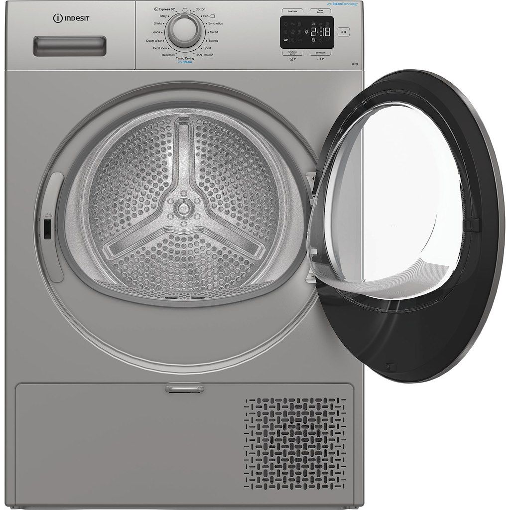 Indesit C YSD 82D SS UK - Silver 8KG Heat Pump Tumble Dryer - A+ Energy