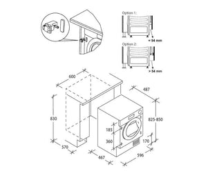 Hoover BATD H7A1TCER-80 - Anthracite & Chrome 7KG Integrated Heat Pump Tumble Dryer - WiFi Connected - A+ Energy Rating