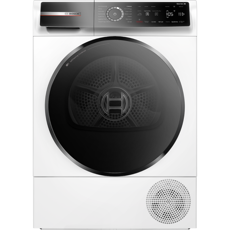 Bosch Series 8 WQB246C9GB - White 9KG Heat Pump Condenser Dryer, - A+++ energy