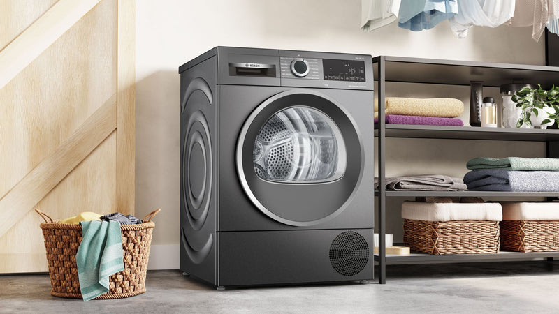 Bosch Series 6 WQG245R1GB - Graphite 9KG Heat Pump Tumble Dryer - A+++ Energy